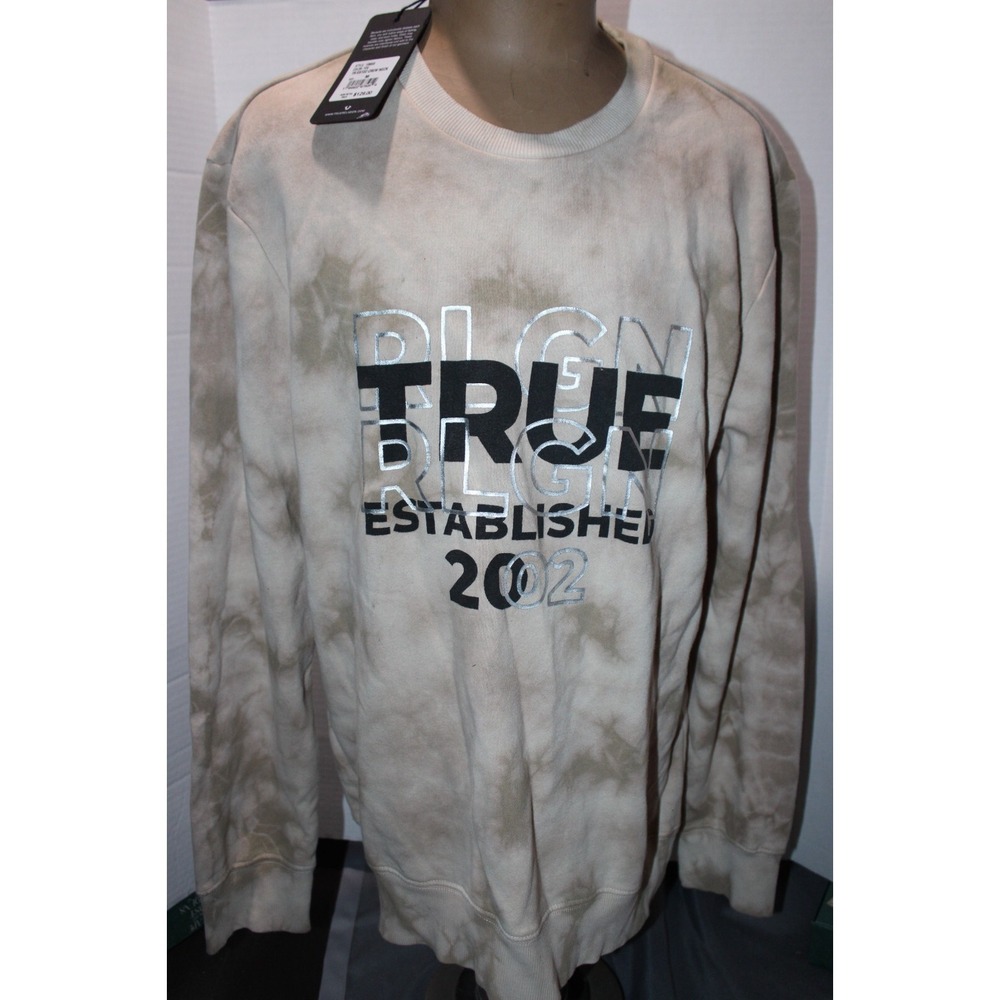 True Religion TR EST02 Crew Neck 106658 Fog Size Medium MSRP $129